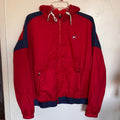 Tommy Hilfiger L Sport windbreaker colorblock red navy hooded Y2K retro women