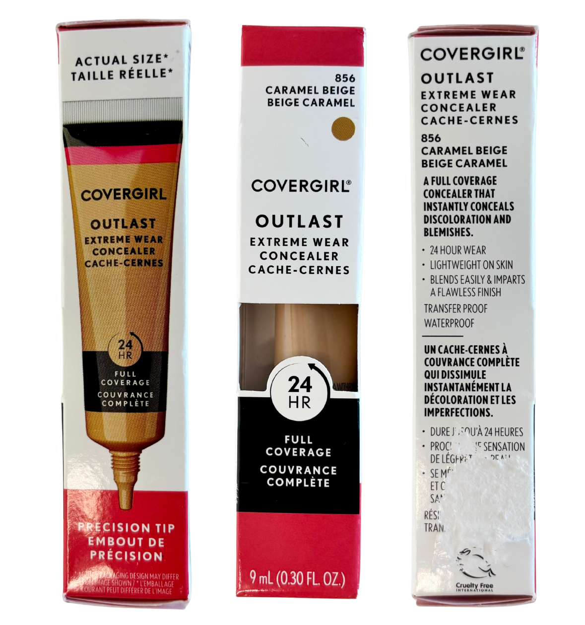 CoverGirl Outlast Extreme Wear Concealer 856 Caramel Beige Sealed New
