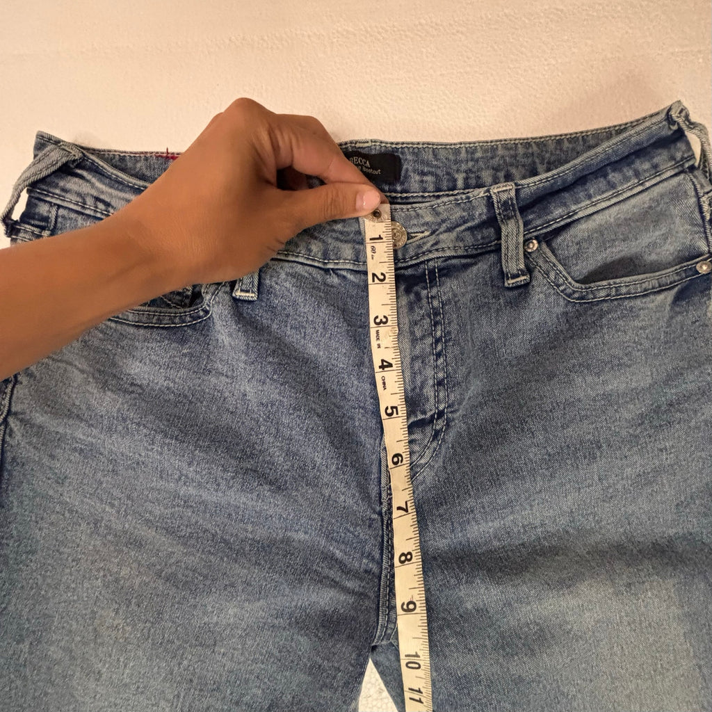 True Religion Becca Y2K Western Mid Rise Bootcut Jeans Blue Medium Wash Denim 31